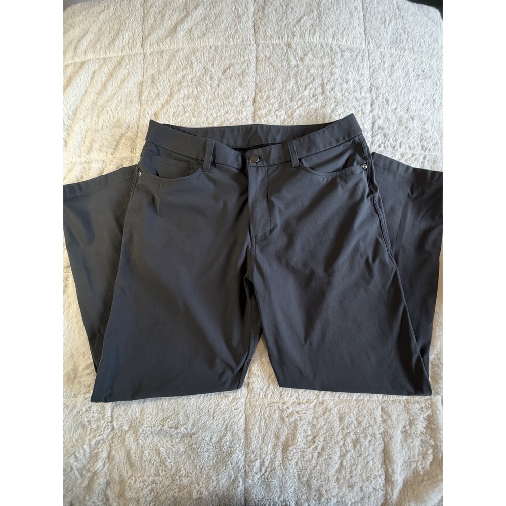 Lululemon ABC Commission 32x27 Men's Pants Black Golf Warpstreme Athlisure Dress